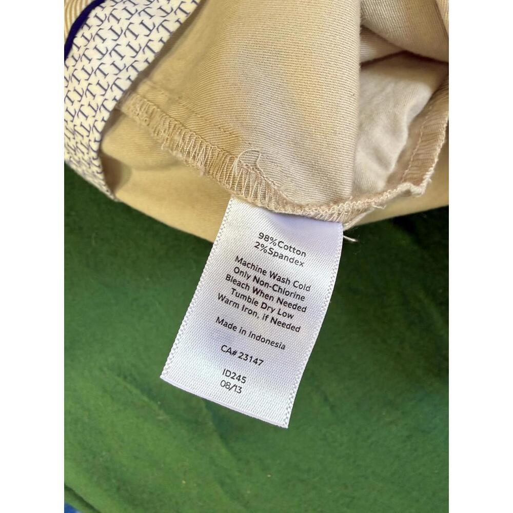 Talbots Pants Womens 18W Cropped Ankle Straight Cotton Stretch Khaki Classic - Picture 5 of 11